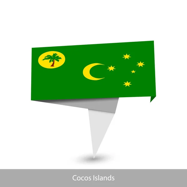 Cocos (Keeling) Islas (Australia) Bandera del país — Vector de stock