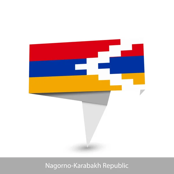 Bandera del país de la República de Nagorno Karabaj. Banner de origami de papel — Archivo Imágenes Vectoriales