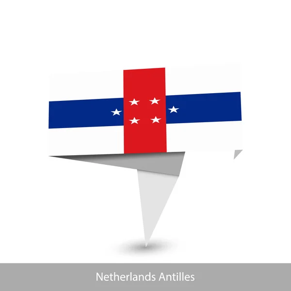 Antilhas Holandesas Bandeira do país. Papel origami banner — Vetor de Stock