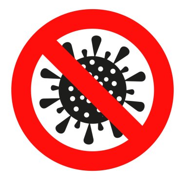 Coronavirus Dur İşareti. Coronavirus Uyarı İşareti 2. 2019-NCoV. Vektör