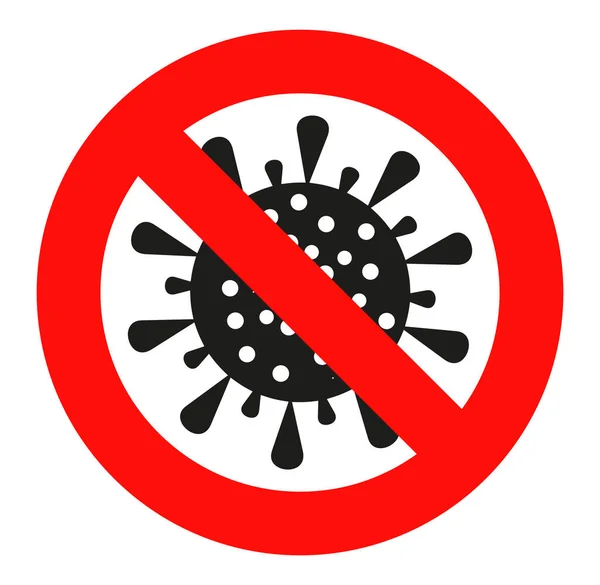 Coronavirus Stop Sign Coronavirus Warning Sign 2019 Ncov Vector — Stock Vector