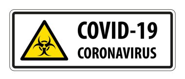 Biyolojik tehlike bulaşıcı Coronavirüs İşareti. Biyolojik Tehlike Koronavirüsü Tedbiri.
