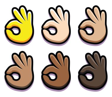 Tamam el beyaz arka plan üzerinde izole