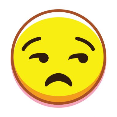 Beyaz arka plan üzerinde izole yorgun yüz