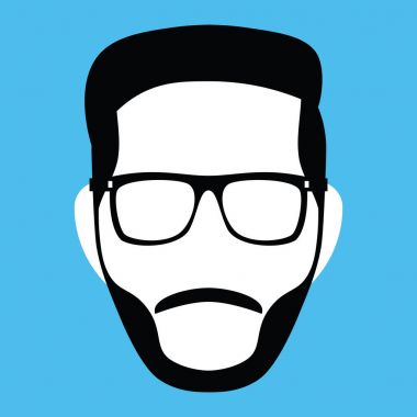 Minimalist orta genç izole yüz adam