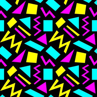 Memphis tarzı Retro Seamless Modeli