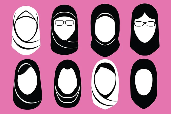 Set Of Different Middle Eastern Women — Stock Vector