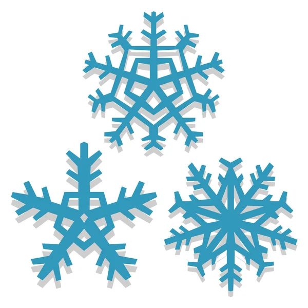 Copos de nieve de dibujos animados imágenes de stock de arte vectorial |  Depositphotos