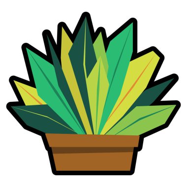 Beyaz arka plan üzerinde izole karikatür Bonsai