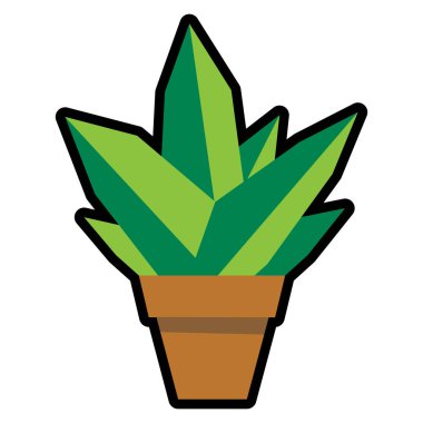 Beyaz arka plan üzerinde izole karikatür Bonsai