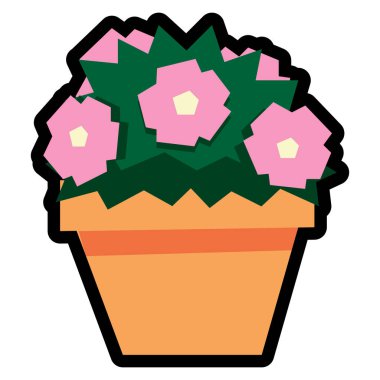 Beyaz arka plan üzerinde izole karikatür Bonsai