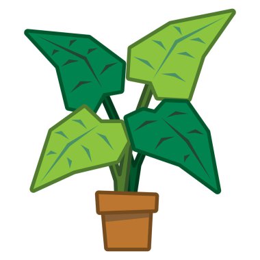 Beyaz arka plan üzerinde izole karikatür Bonsai