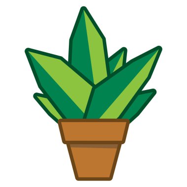 Beyaz arka plan üzerinde izole karikatür Bonsai