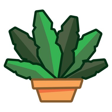 Beyaz arka plan üzerinde izole karikatür Bonsai