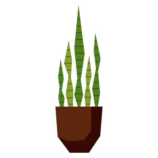 Cartoon Plant geïsoleerd op witte achtergrond — Stockvector