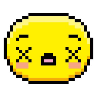 Piksel çizgi film ölü yüzü