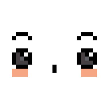 Piksel çizgi film sürpriz yüz