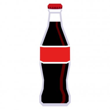 Cartoon Soda Bottle Isolated On White Background clipart