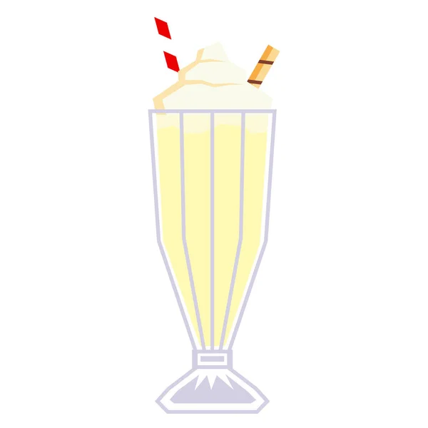 Milkshake de dibujos animados aislado sobre fondo blanco — Archivo Imágenes Vectoriales