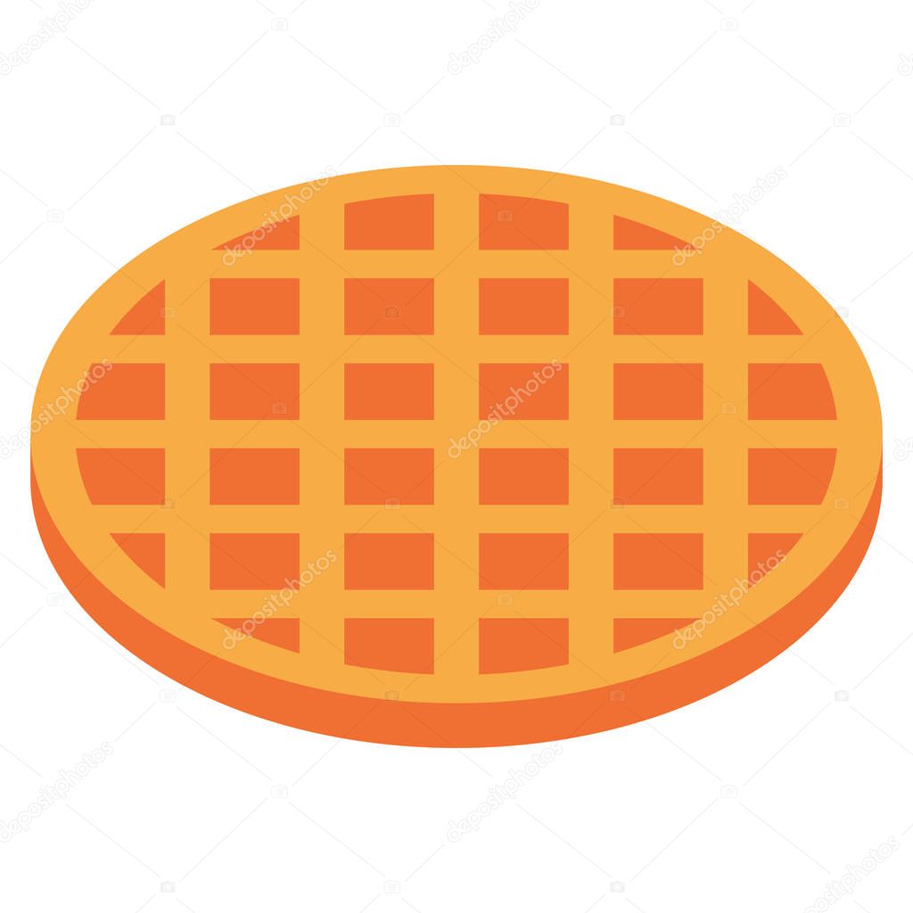 Cartoon Waffles Isolated On White Background — Stock Vector