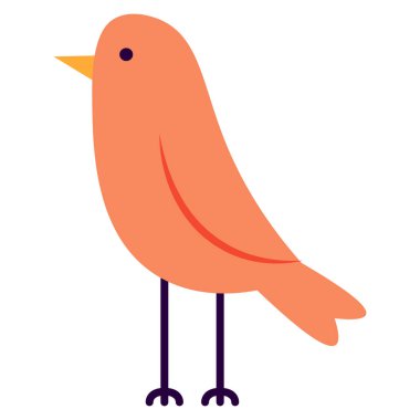 Beyaz arka plan üzerinde izole karikatür şirin kuş