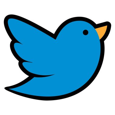 Beyaz arka plan üzerinde izole karikatür şirin kuş