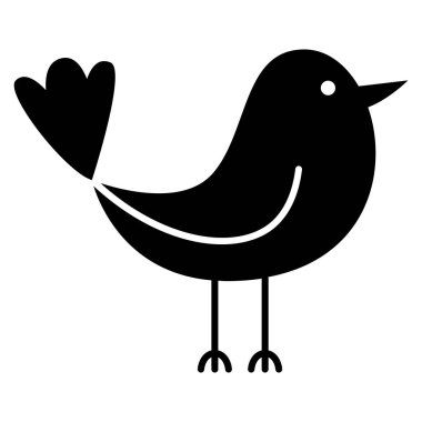 Beyaz arka plan üzerinde izole karikatür şirin kuş