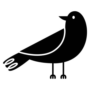 Beyaz arka plan üzerinde izole karikatür şirin kuş