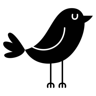 Beyaz arka plan üzerinde izole karikatür şirin kuş