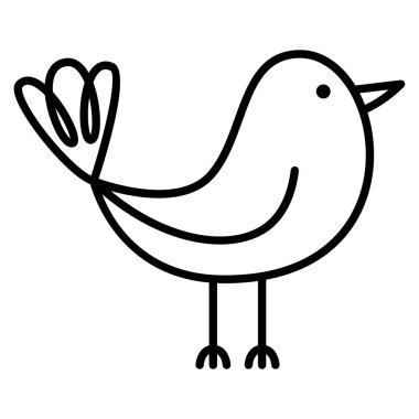 Beyaz arka plan üzerinde izole karikatür şirin kuş