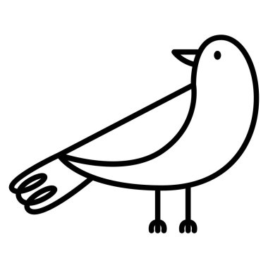 Beyaz arka plan üzerinde izole karikatür şirin kuş