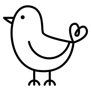 Beyaz arka plan üzerinde izole karikatür şirin kuş