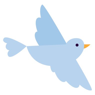 Beyaz arka plan üzerinde izole karikatür şirin kuş