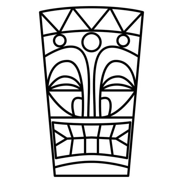 Desenhos animados Tiki Idol isolado em fundo branco — Vetor de Stock