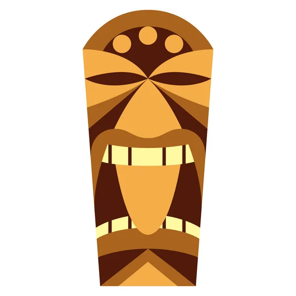 Caricature Tiki Idol isolé sur fond blanc — Image vectorielle