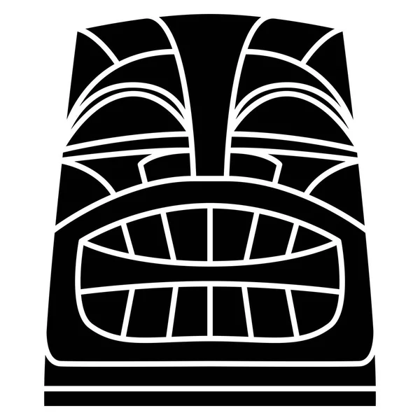 Desenhos animados Tiki Idol isolado em fundo branco — Vetor de Stock