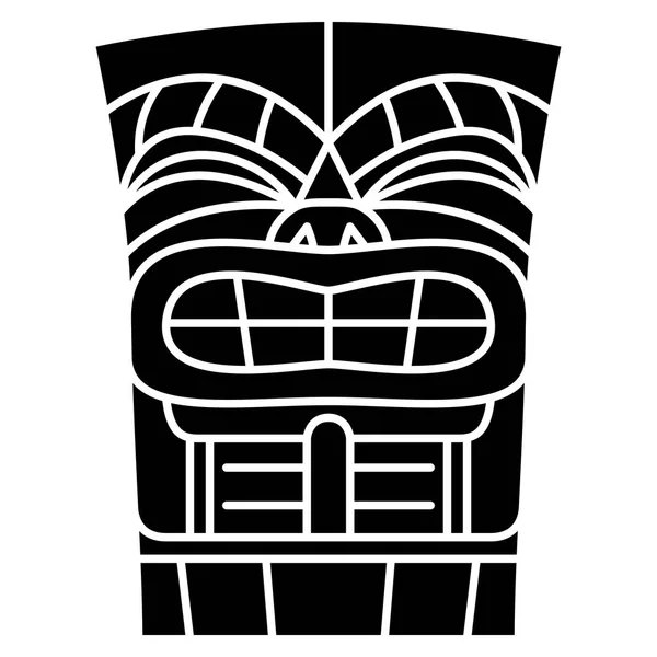 Desenhos animados Tiki Idol isolado em fundo branco —  Vetores de Stock