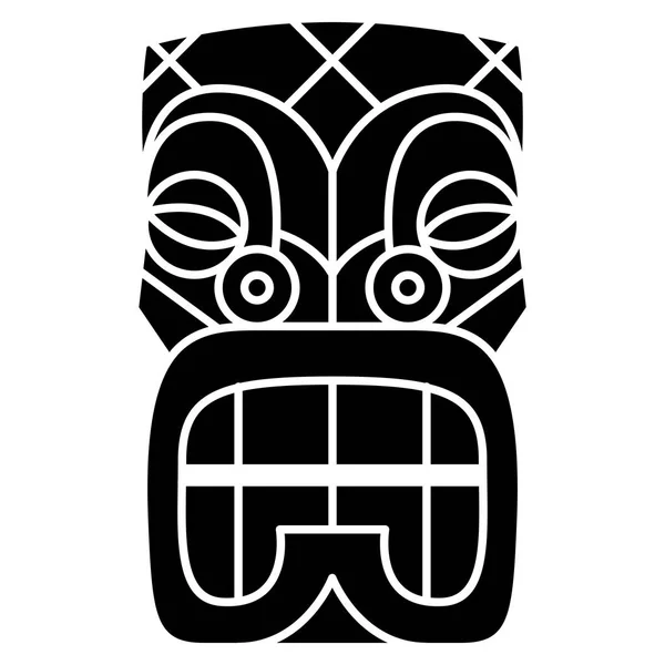Desenhos animados Tiki Idol isolado em fundo branco —  Vetores de Stock