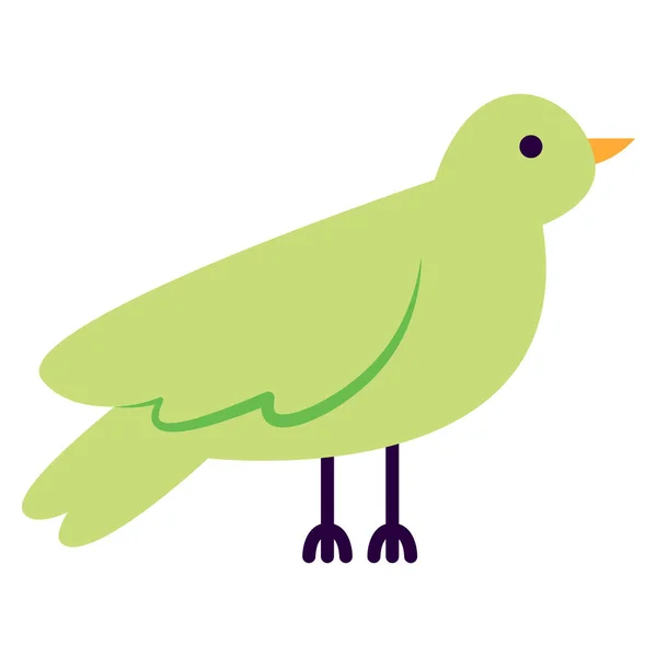 Cartone animato carino uccello isolato su sfondo bianco — Vettoriale Stock