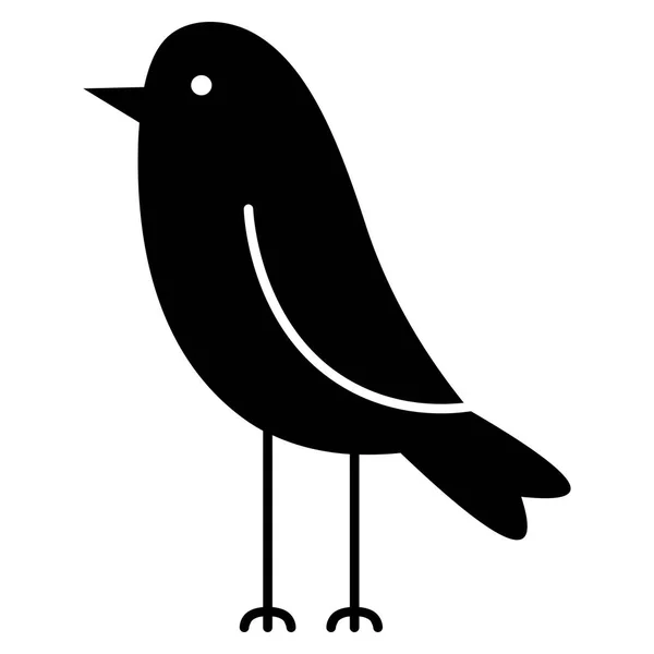 Χαριτωμένο πουλί κινουμένων σχεδίων που απομονώνονται σε λευκό φόντο — Διανυσματικό Αρχείο
