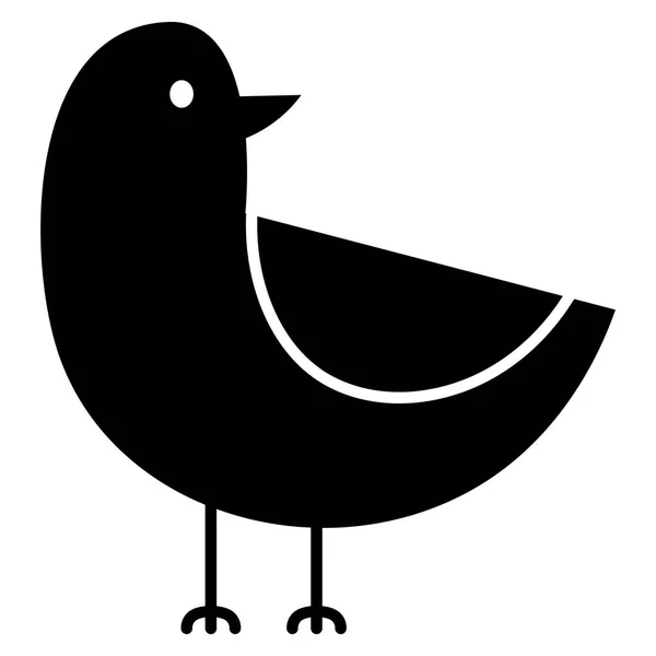 Cartoon Cute Bird Isolated On White Background — Stock Vector
