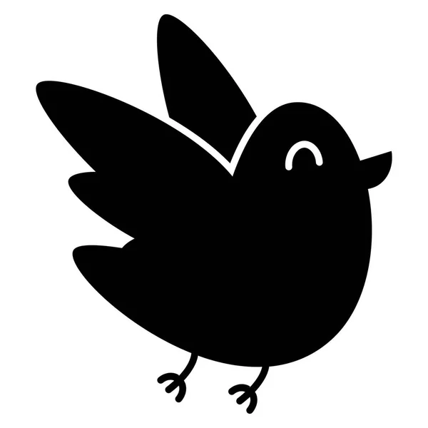 Dessin animé oiseau mignon isolé sur fond blanc — Image vectorielle