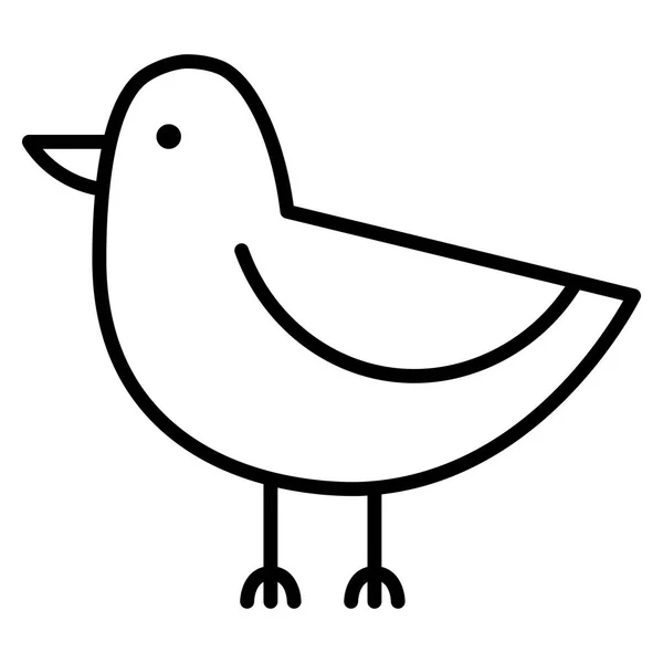 Schattige vogel cartoon geïsoleerd op witte achtergrond — Stockvector