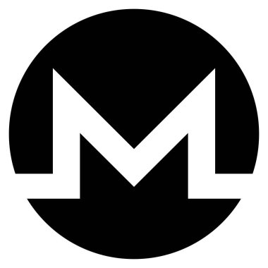 Beyaz arka plan üzerinde izole Monero simge