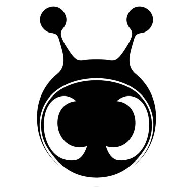 Beyaz arka plan üzerinde izole vektör Antshare simge