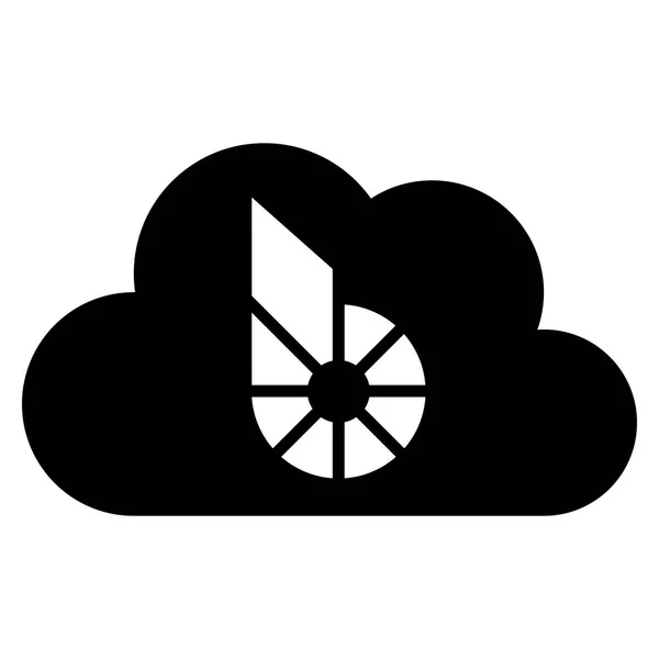 Icono de Bitshare en la nube aislado sobre fondo blanco — Vector de stock