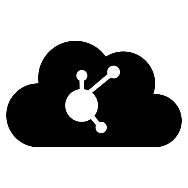 Icono de Bitconnect en nube aislado sobre fondo blanco — Vector de stock