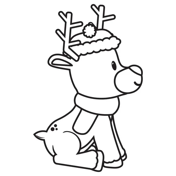 Cartoon söta renar isolerade — Stock vektor