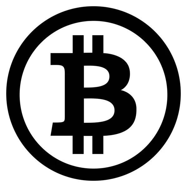 Icône Bitcoin sur pièce isolée — Image vectorielle