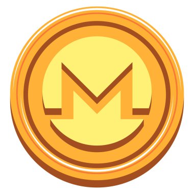 Altın sikke izole simgesine Monero